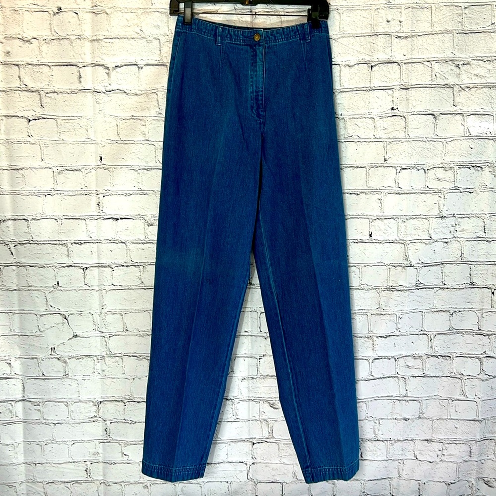 ⭐️ Talbots Vintage 80s high rise single pleated back pockets jeans women 6